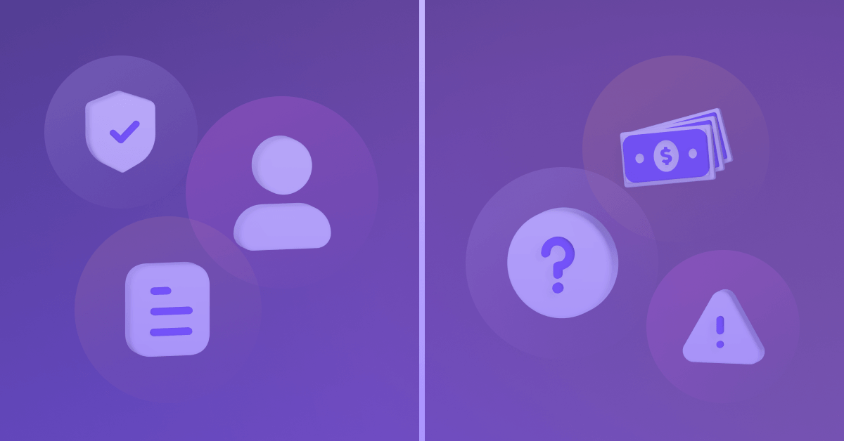 Icons showing differences between Regulated and Unregulated investment platforms