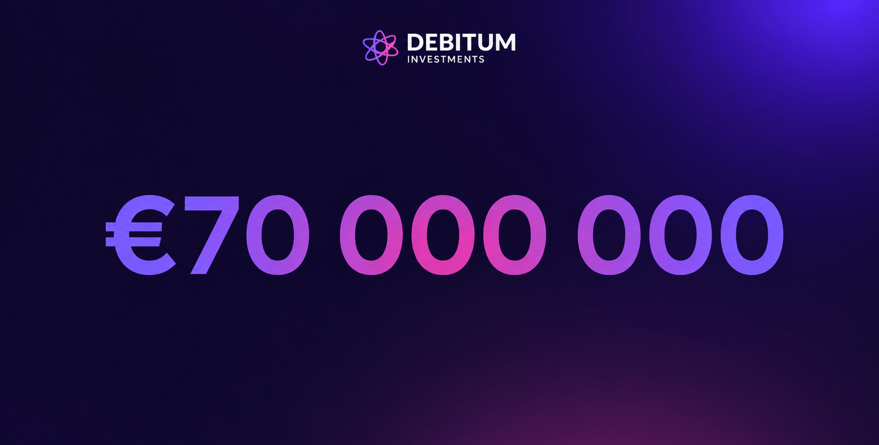 Debitum celebrates 70M in outstanding investments milestone title image